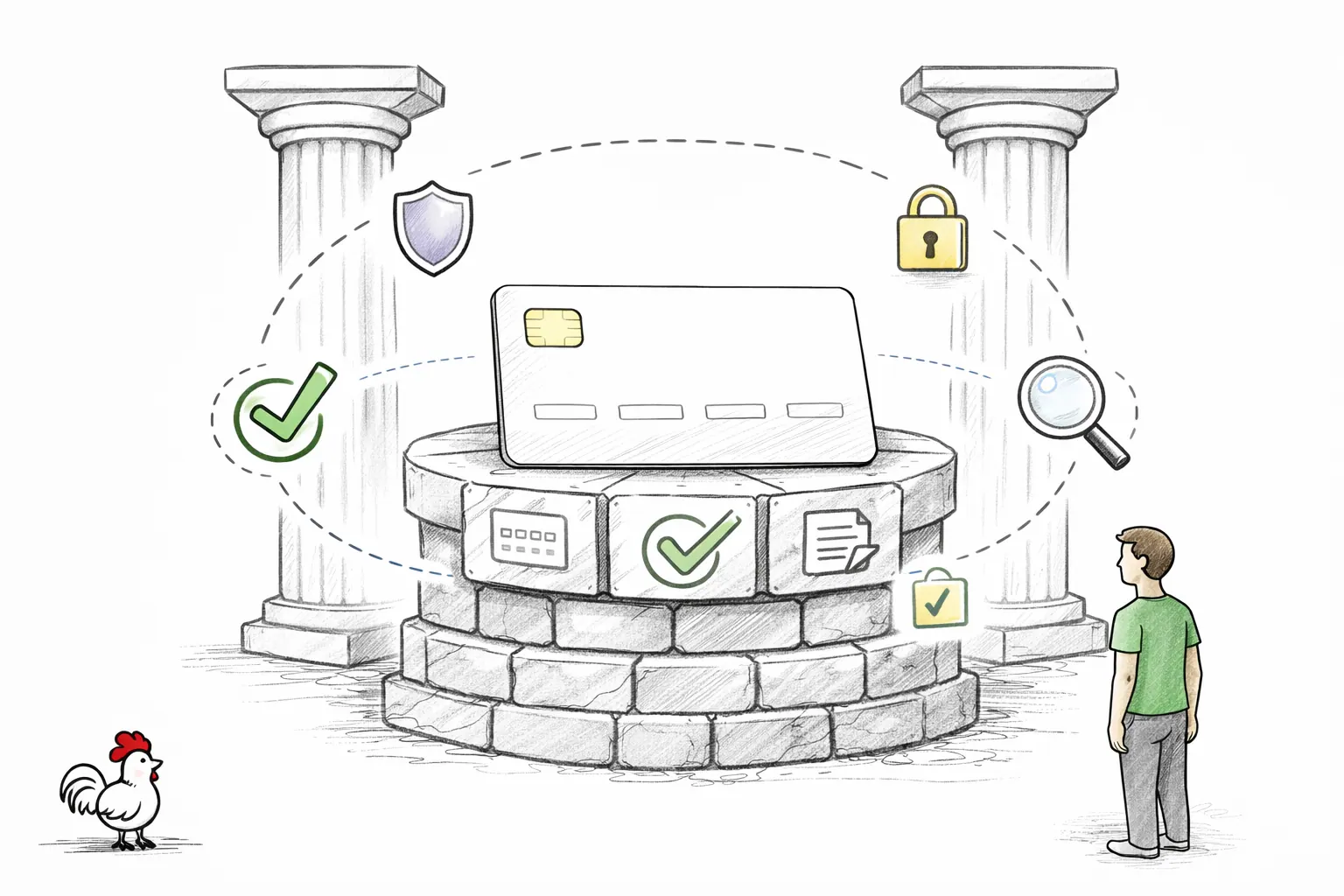 Illustration for article: Protecting Your Credit