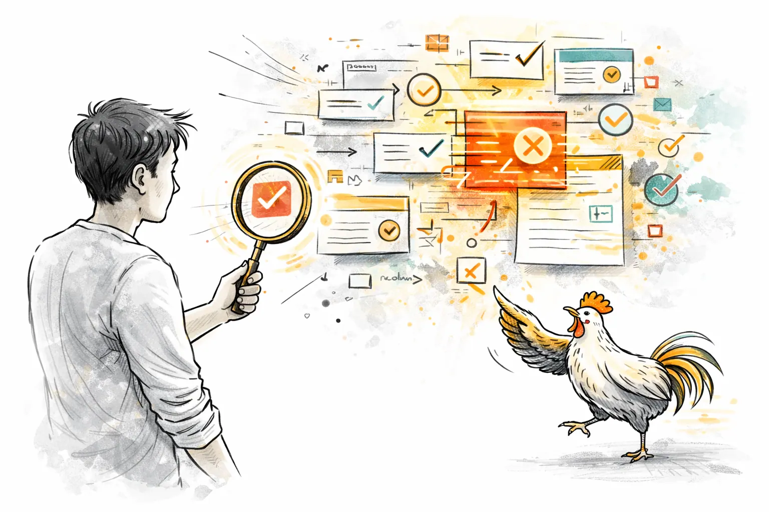 Illustration for article: Spotting Credit Report Errors