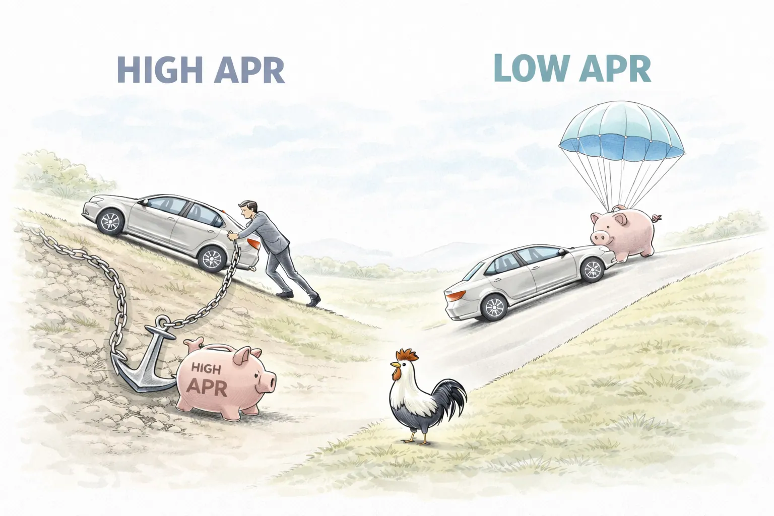 Illustration for article: How to Get a Low-Interest Car Loan with Good Credit