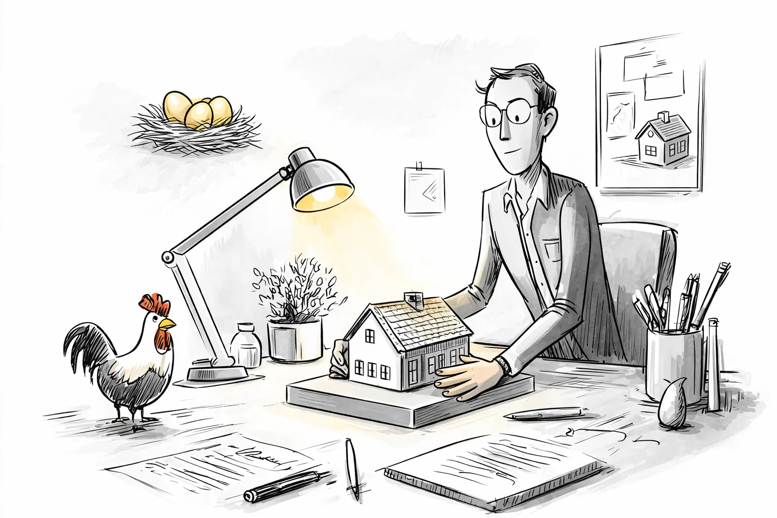 Illustration for article: From Nest to Home Mortgage Credit Preparation