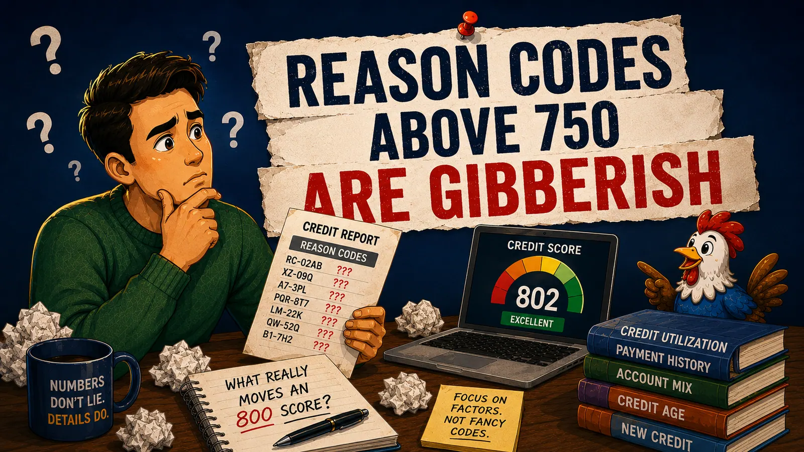 Illustration for article: Reason Codes Above 750 and What Moves an 800 Score