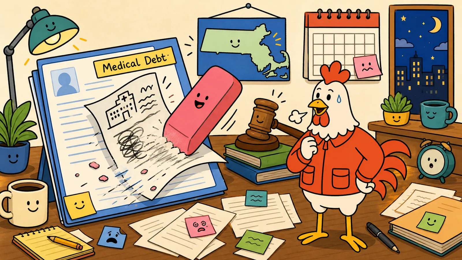 Illustration for article: Massachusetts Might Wipe My $2,300 ER Bill, If This Rule Survives