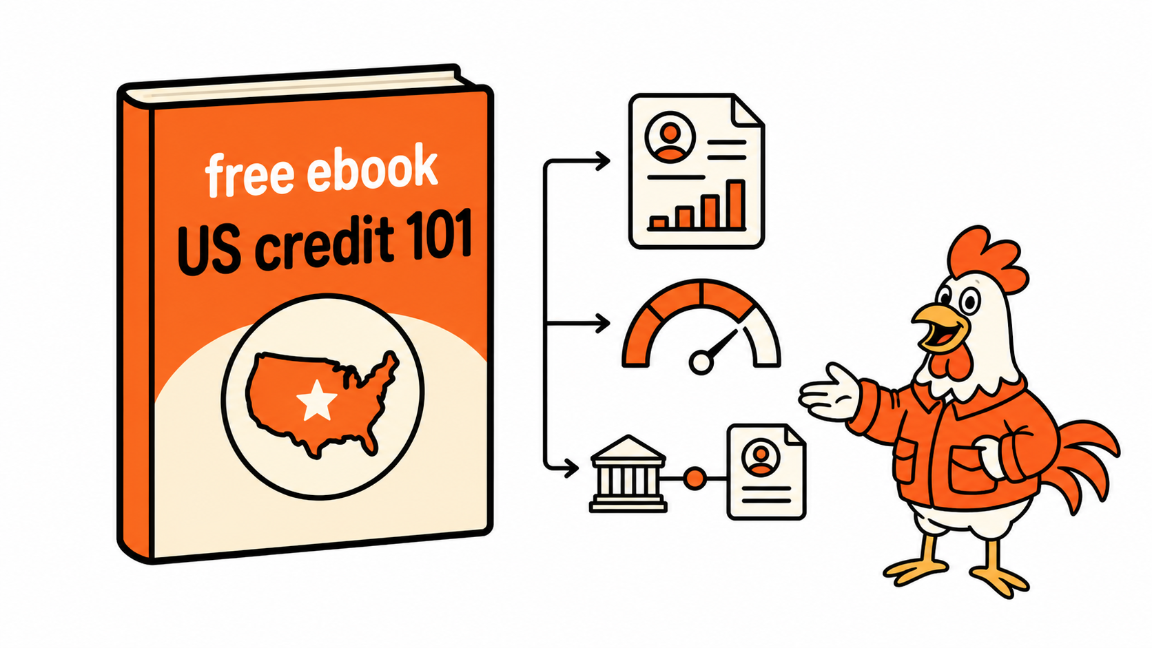 CreditRoost mascot holding the tradelines ebook